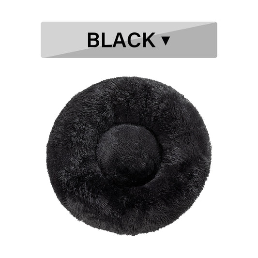 Calming Donut Bed for Dogs and Cats Negro
