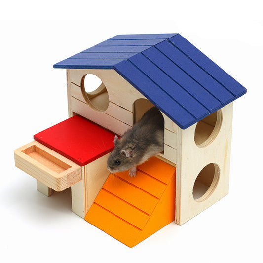 Wooden Ramp House for Hamsters
