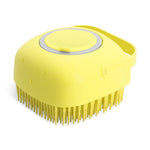Silicone Bath Massage Brush for Dogs and Cats Rosa