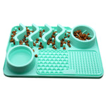 Silicone Slow Feeder Licking Mat for Dogs Azul