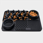Silicone Slow Feeder Licking Mat for Dogs Negro