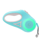 Retractable Dog Leash with LED Light Verde