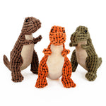 Plush Dinosaur Chew Toy for Dogs Naranja