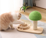 Sisal Scratching Post with Feather Wand for Cats detail
