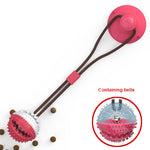 Suction Cup Tug Toy with Chew Ball for Dogs Rojo