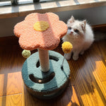 Sunflower Scratching Board with Catnip Balls for Cats