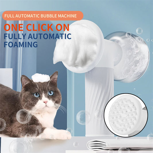Automatic Foaming Bath Brush for Dogs and Cats