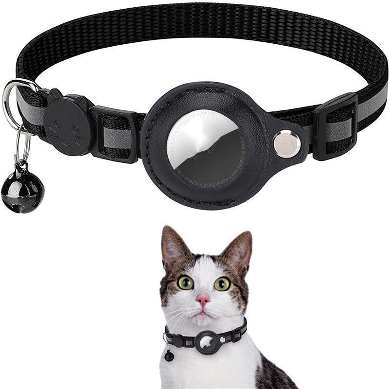 Funda AirTag negra con collar