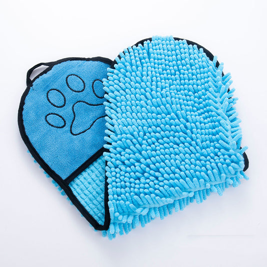 Microfiber Towel Mitt for Dogs and Cats
